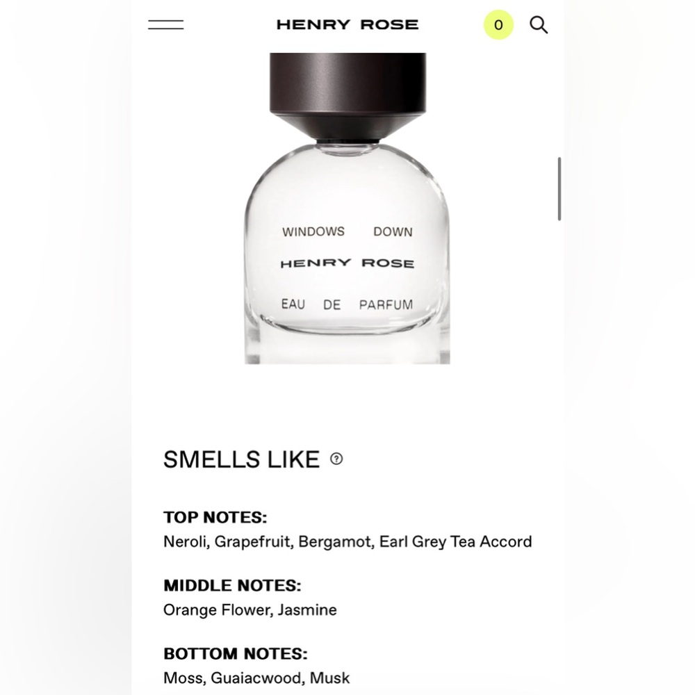 NIB Henry Rose Windows Down Eau de parfum - Retails $120 - 50mL - Picture 3 of 7